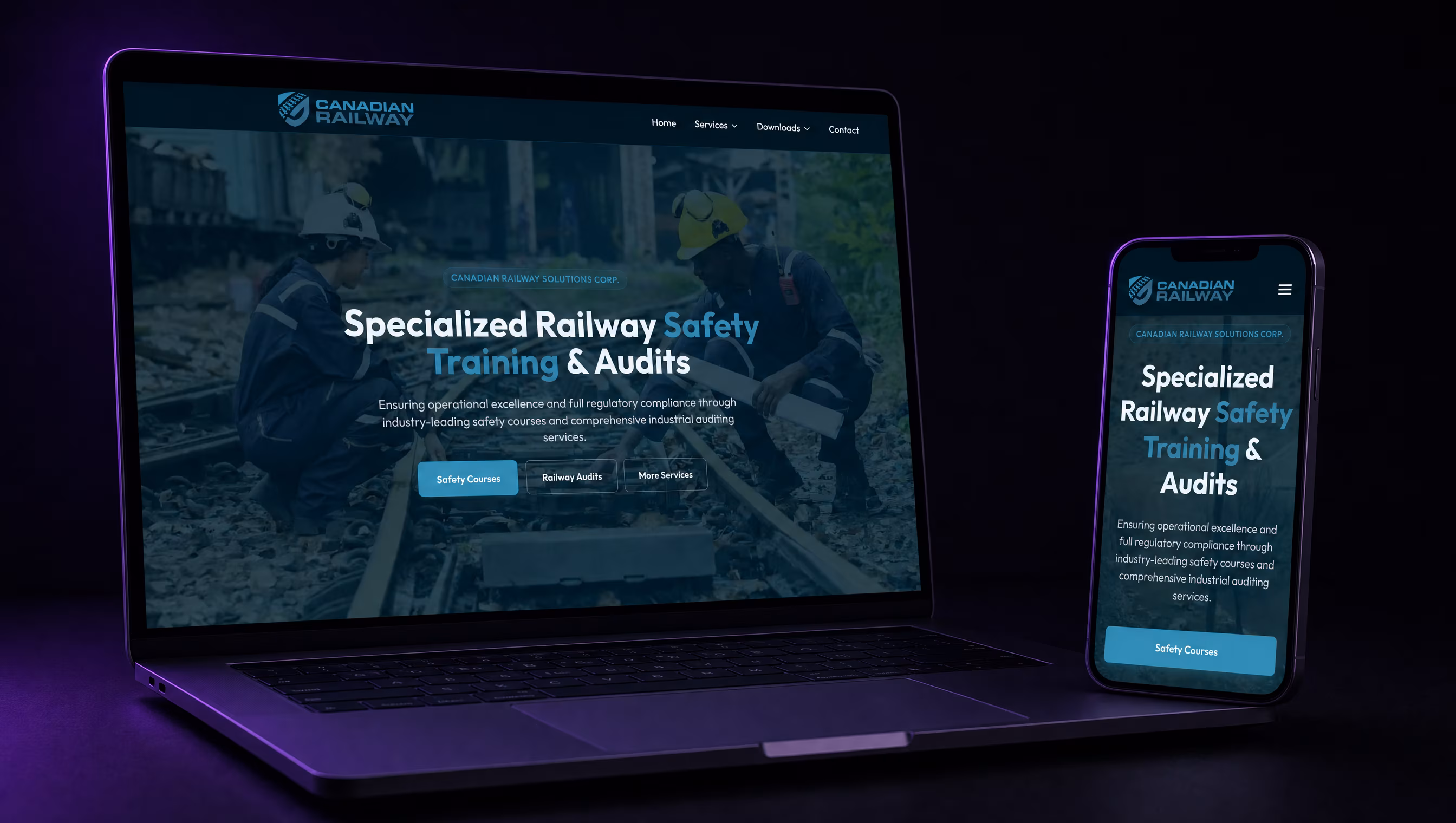 Canadian Railway Solutions website built by TheBomb®
